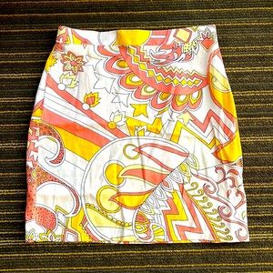 NWT Modcloth Vintage Yellow Print Skirt